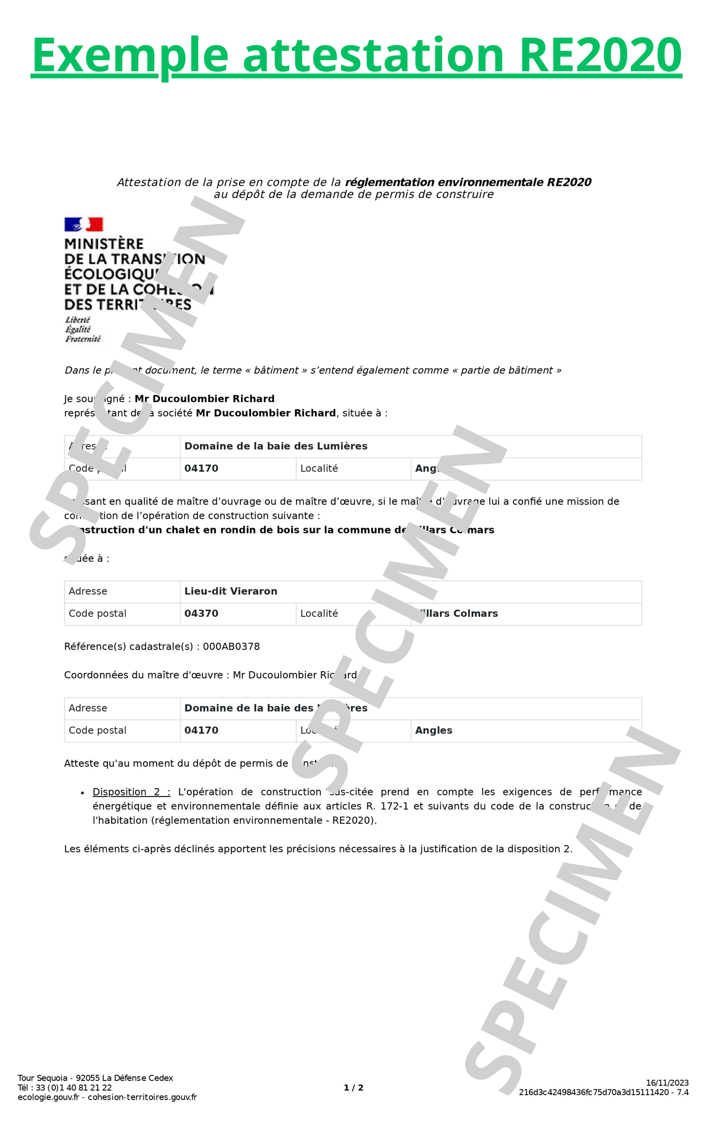 Pack Permis de construire